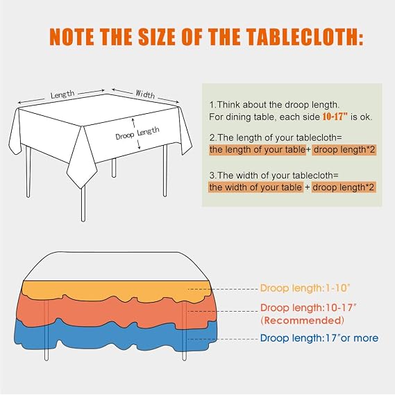 Rectangular Tablecloth Linen Effect Waterproof Washable Tablecloth for Table Decoration