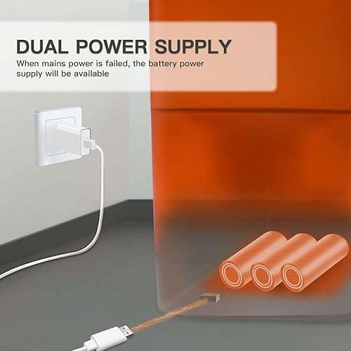 Miniatura 5 de U.S. Solid Alimentador automático para gatos, comederos para mascotas, dispensador de alimentos, grabadora de voz, batería y alimentación enchufable