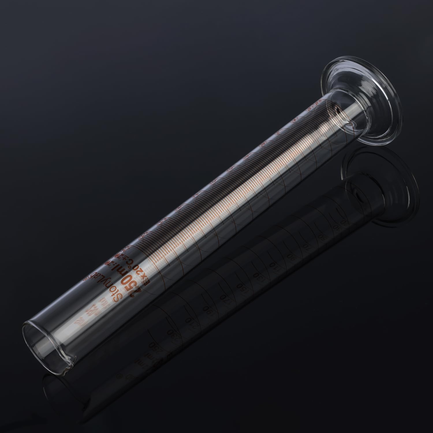 stonylab Cilindro de Medición Graduado, Paquete de 3 250 ml Cilindro Graduado de Vidrio de Borosilicato de Pared Gruesa Cristalería de Laboratorio
