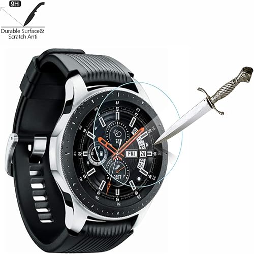 Miniatura 4 de AKWOX [Paquete de 4] Protector de pantalla de vidrio templado para Samsung Galaxy Watch 4 Classic 1.811 in/Watch 1.811 in, [0.013 in 2.5D High