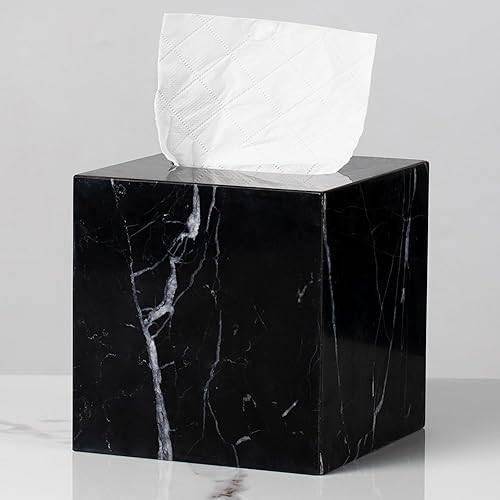Elegant Black Marble Bath Essentials - Elevate Your Bathroom with