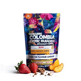 Colombia Exotic Paradise Specialty Coffee Whole Been 250 Gr. - Caf Especial Colombiano Tostado