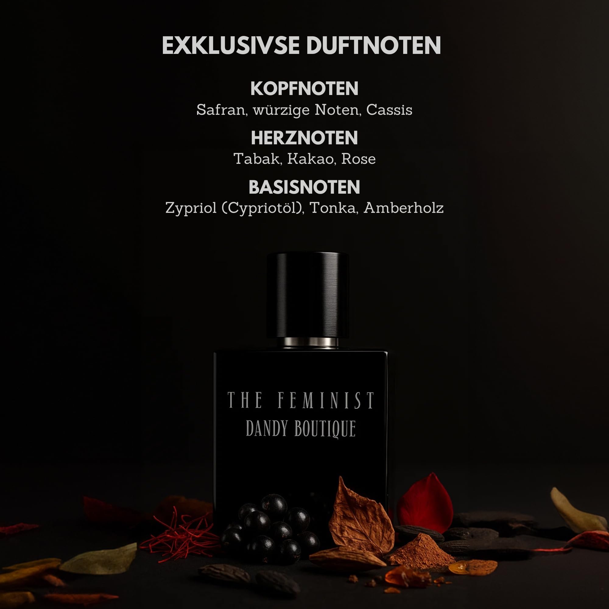 THE FEMINIST Herren Parfüm 50 ml – Extrait de Parfum mit 30% Duftöl – beliebtes langanhaltendes Parfüm für Männer – Made in Switzerland – Premium Duft für Dates, Club und Alltag