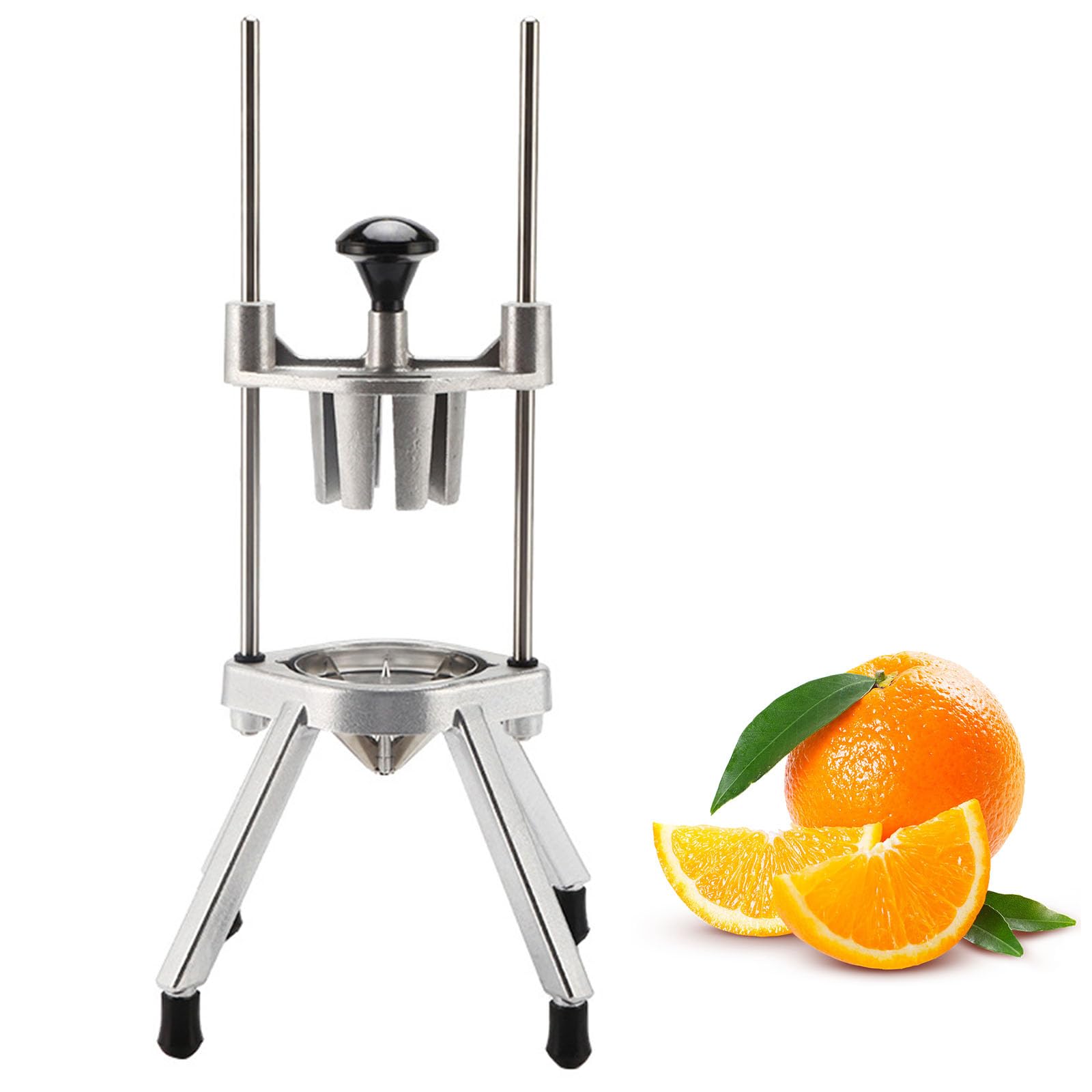 Cortador de frutas, cortador de limón/lima con hoja de acero inoxidable, 6 pétalos, divisor manual de verduras para bares, restaurantes, fiestas, cocina