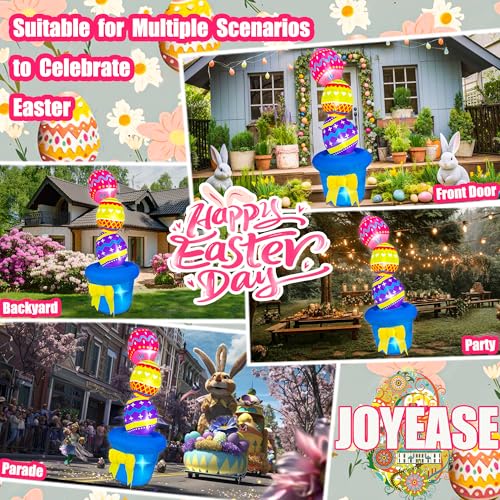 Décorations gonflables de Pâques lumineuses 1,8m étanches pour jardin extérieur