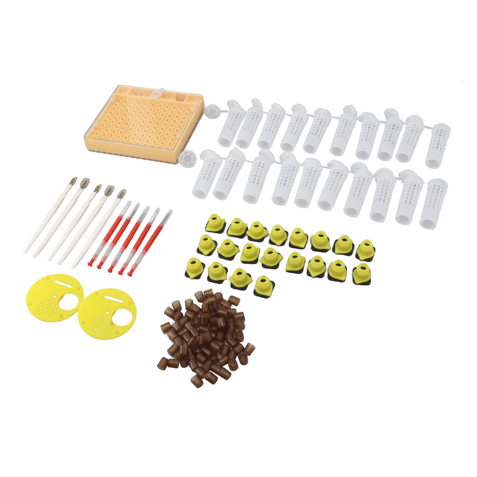 Kit de Godets pour Apiculture, Système D'élevage de Reines en Plastique, Kit D'élevage de Reines, Matériel de Greffage, Kit de Greffage pour Apiculteurs