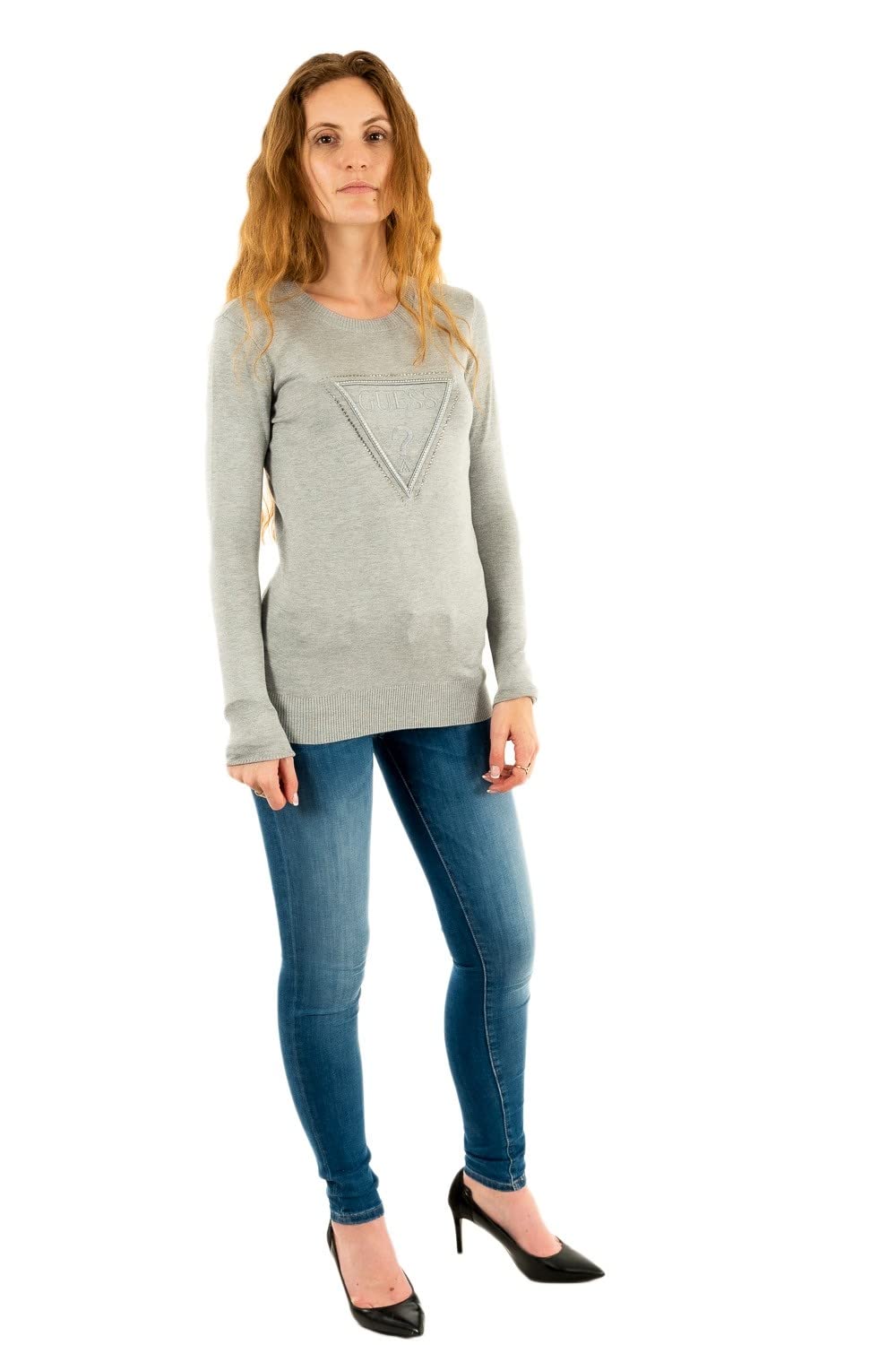 Guess Lea RN Lmgy Light Melange Sweatshirt Grey M