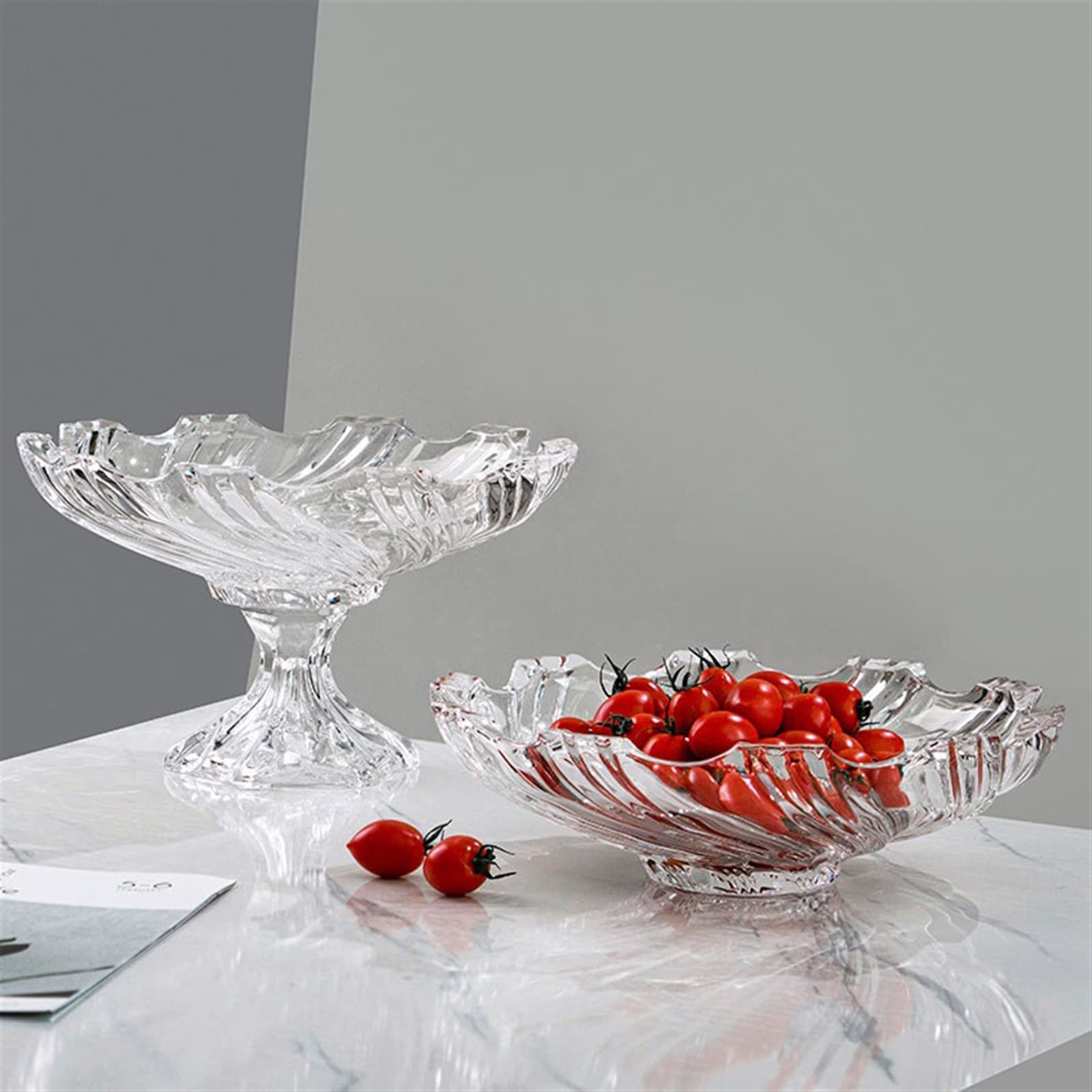 Schüssel, Obstschale aus dickwandigem Glas(Medium)