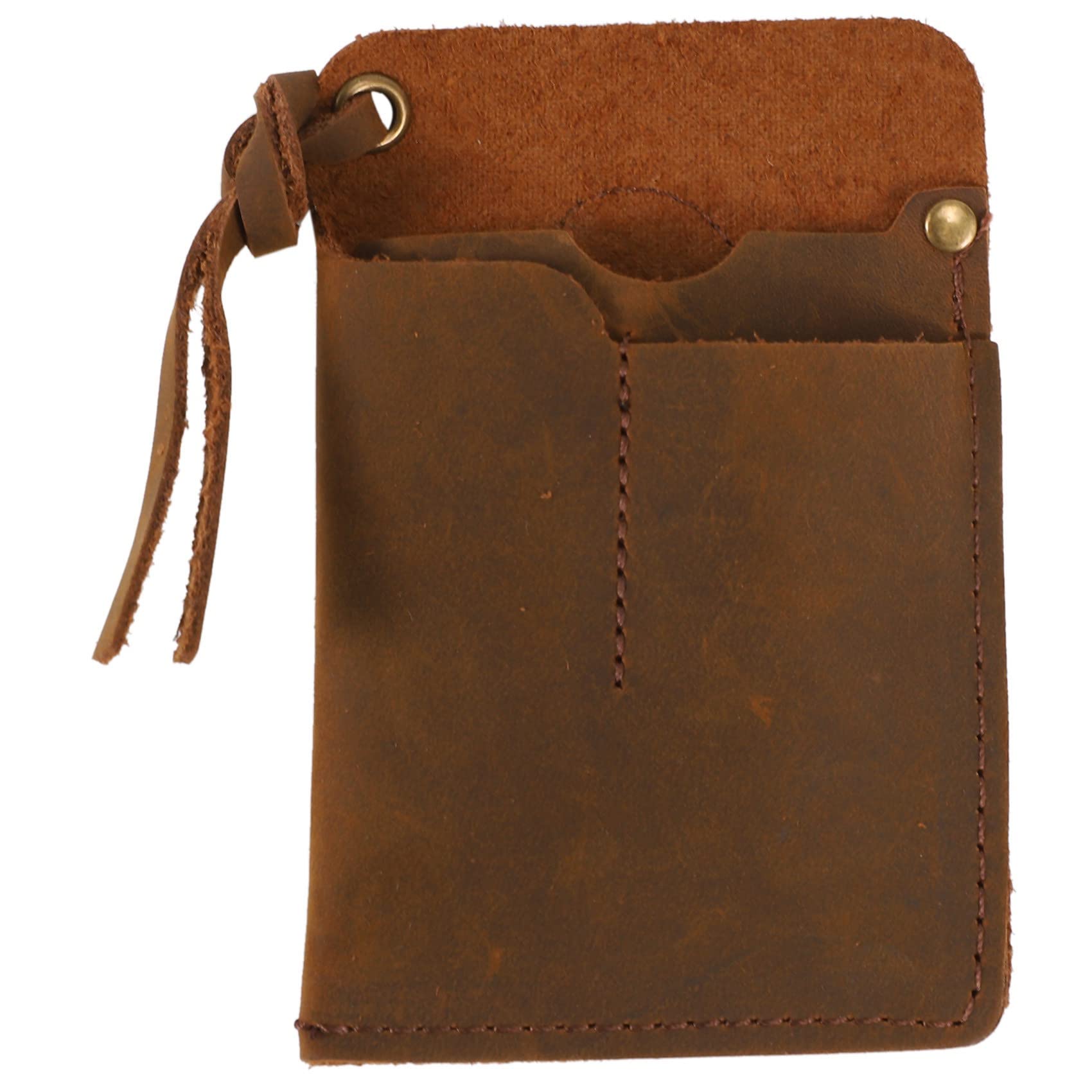 QLHbro Handmade EDC Organizer Leather Sheath/Slip Pouch Case for Flashlight/Multi-Tool/Knife/Pen