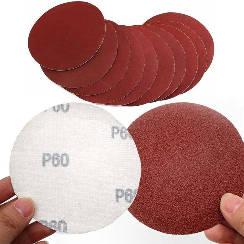 20 sztuk/50 sztuk/100 sztuk 5-calowy uciekający dysk papiery ścierne 125mm arkusz powrót uciekający papier ścierny wyginanie arkusz szlifierski samoprzylepne, 100 sztuk, 80