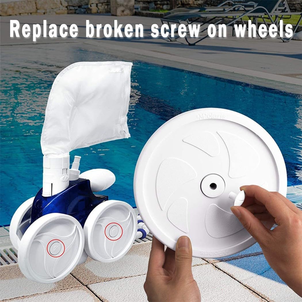 Vis De Roue En Plastique SG Store Pour Nettoyeur De Piscine Polaris 180/280 - Lot De 6 Pièces - Blanc