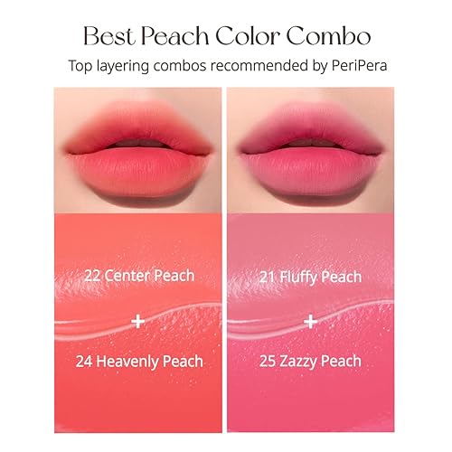 Miniatura 8 de Peripera Ink Airy Velvet - Tinte para labios con alta pigmentación, ligero, suave, hidratante, no probado en animales (024 Heavenly Peach)