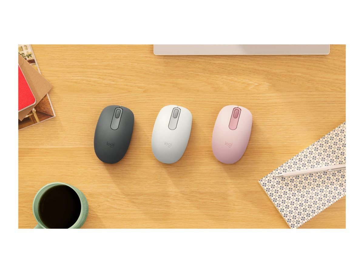 Logitech M196 Bluetooth bezprzewodowa mysz, kompaktowa i przenośna mysz do laptopów, tabletów, 12-miesięczna bateria, płynne śledzenie ruchu, kompatybilna z komputerami PC i Mac, Windows i macOS