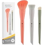 KINGMAS 3Pcs Foundation Brush Contour Concealer Brush Set, Under Eye & Blusher Brush Face Kabuki Makeup Brushes