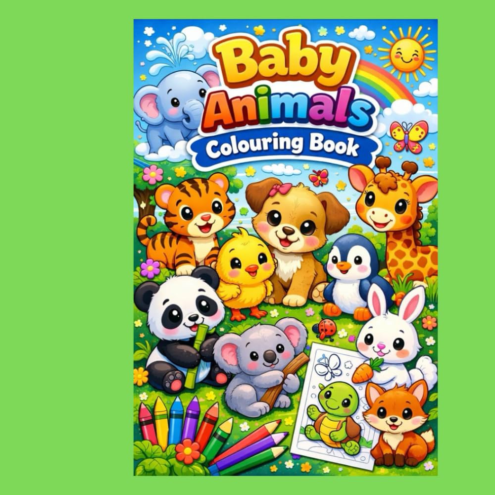 Cute & Wild Animals Coloring Book for Kids Fun, Easy & Adorable Animal Designs for Relaxation and Creativity