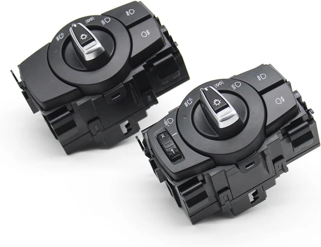 Car Switch Headlight Rotary Knob Button Assembly Compatible 1 3 X1 Series E81 E87 E90 E91 E92 E84 61319169404,61319169406(Model A Assembly)
