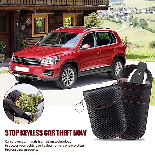 Nestling 2 Pack Signal Blocking Faraday Pouch for Car Keys RFID Key Case, Anti-Theft Remote Entry, Black, 2 Pack Signal Blocking Pouch - Image 4