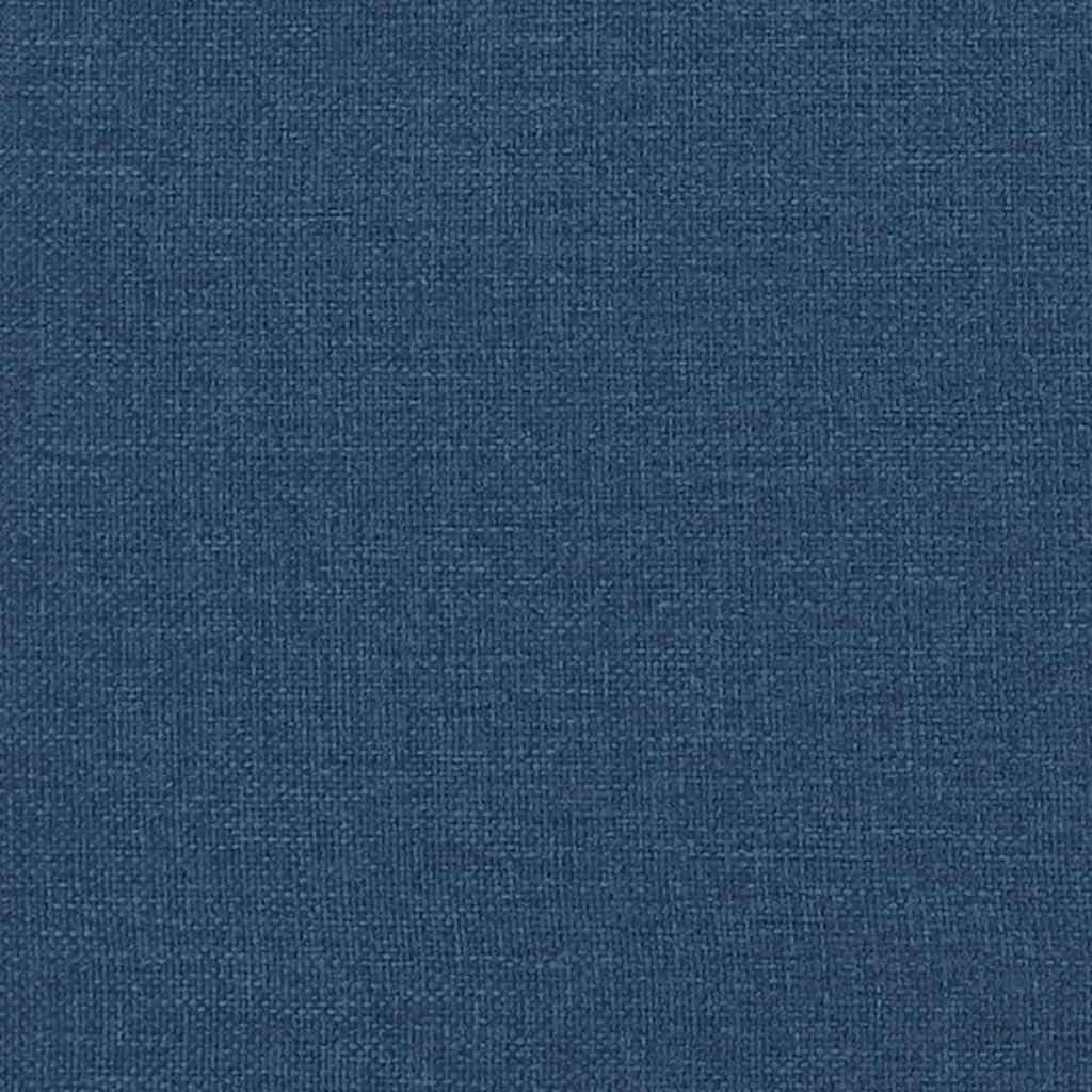 Dover Betten - Letto singolo 100 x 200 cm, colore blu, telaio in tessuto, testiera in metallo, rete a doghe, design moderno a onde per camera dei ragazzi, camera da letto, camera degli ospiti