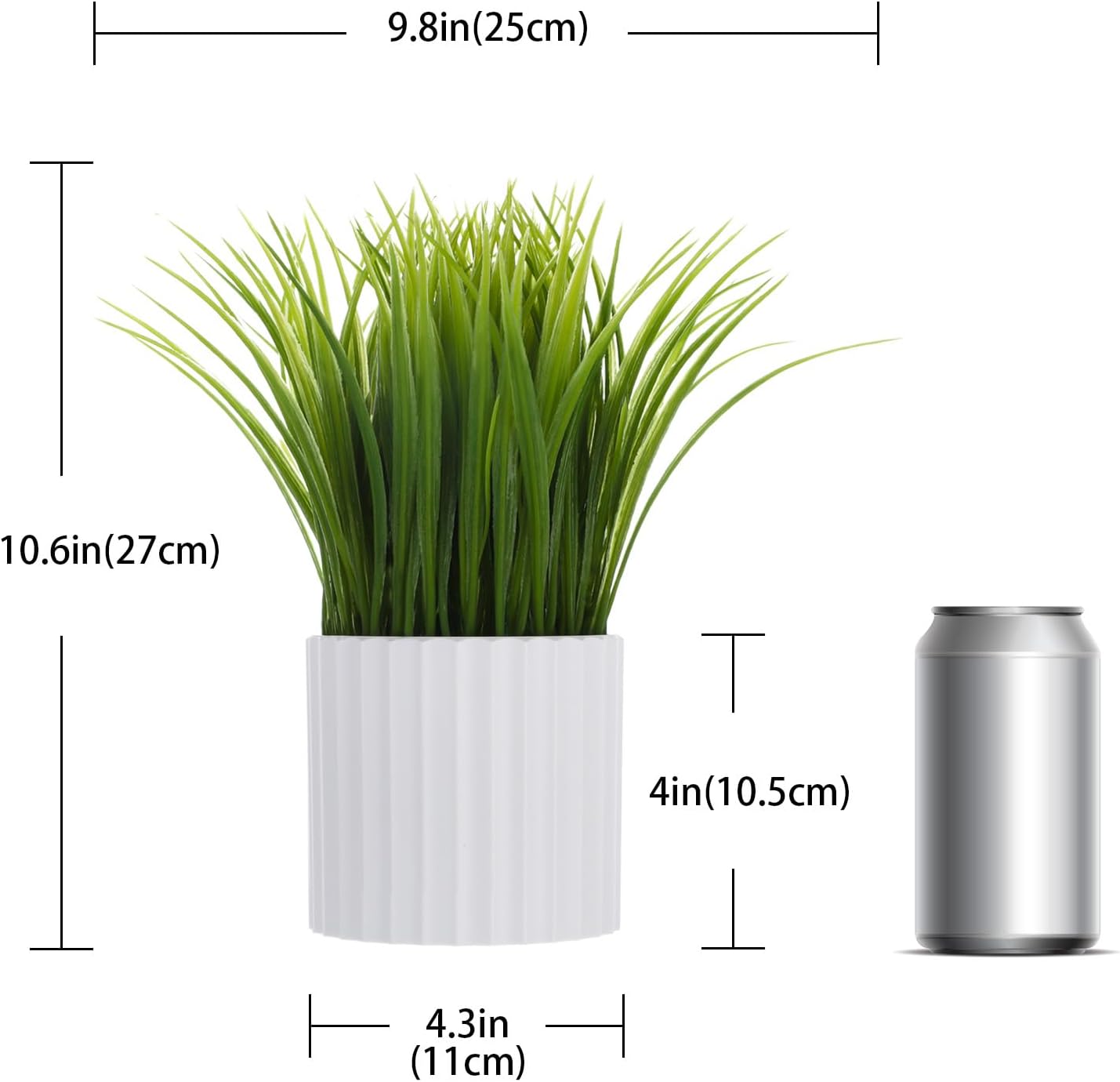 Artificial Wheat Grass Fake Potted Plant Indoor Decor (10', Grass)