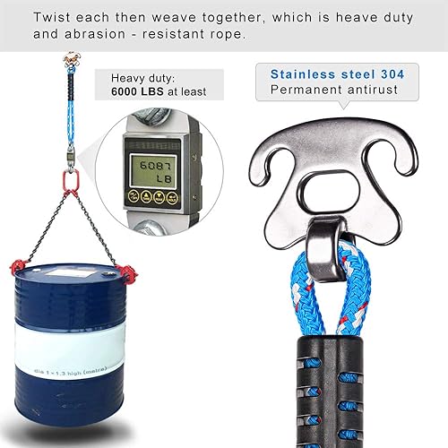 Miniatura 3 de BeneLabel Tow Rope Quick Connector for Tubing with Stainless Steel Connector, Water Sport Towable Connector