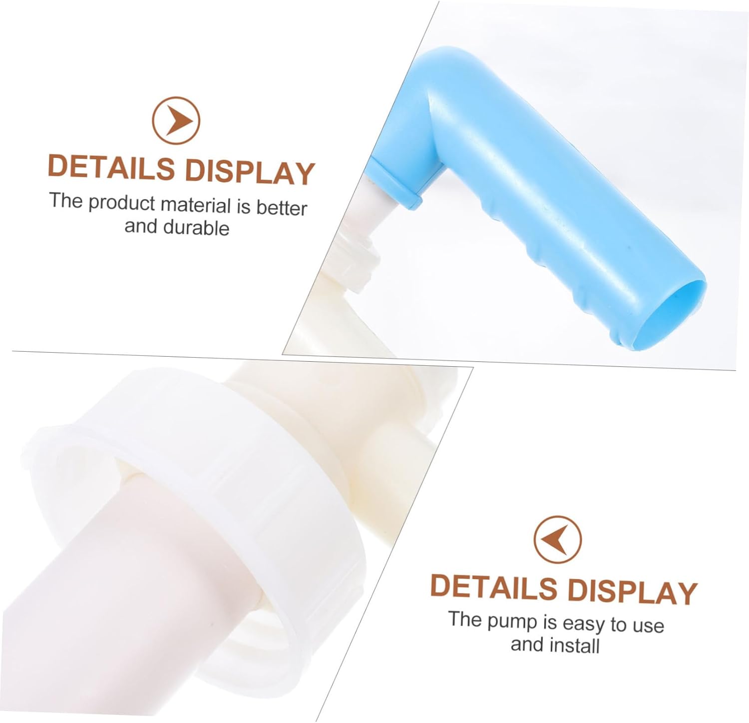 2Pcs Hand Press Liquid Dispenser Pump for Chemical Buckets Easy to Use and Install Fluid Pump for Efficient Dispensing for Household and Industrial Applications