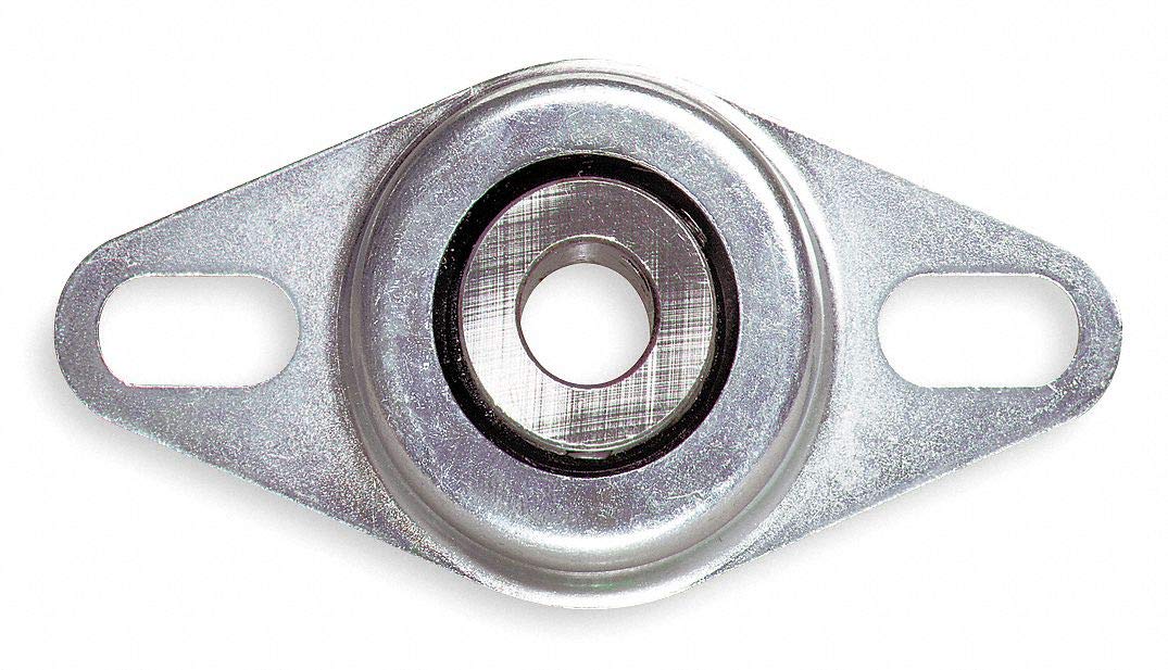 Dayton Flange Bearing, 2-Bolt, Ball, 1/2" Bore