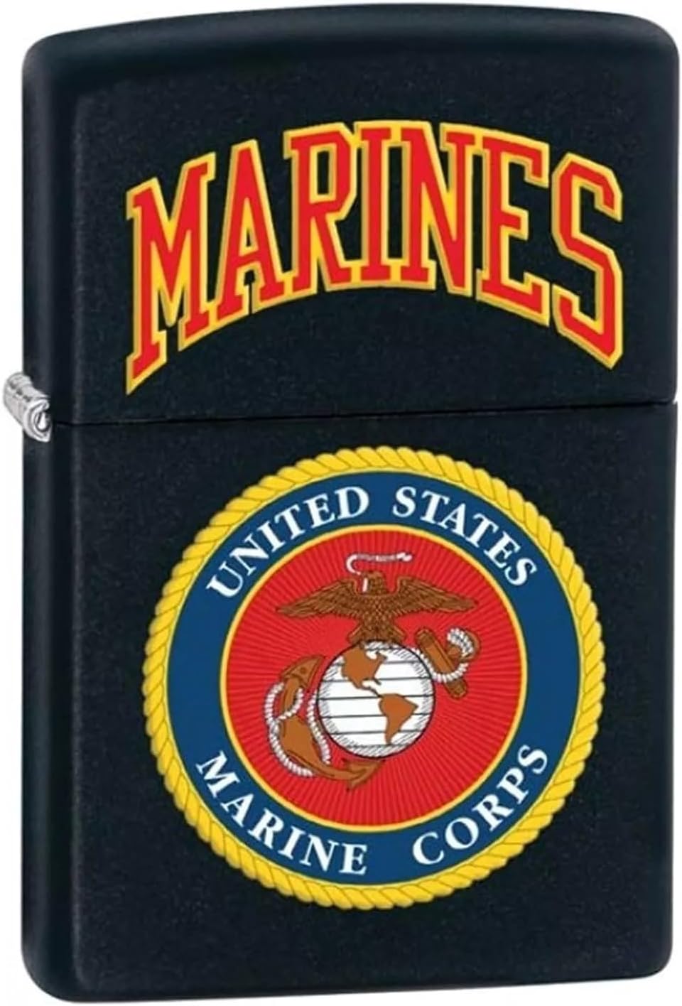 Custom Personalized Zippo USMC Marine Classic Windproof lighters - Free Engraving - Christmas, Halloween & Valentines Day Gift (Black Matte)