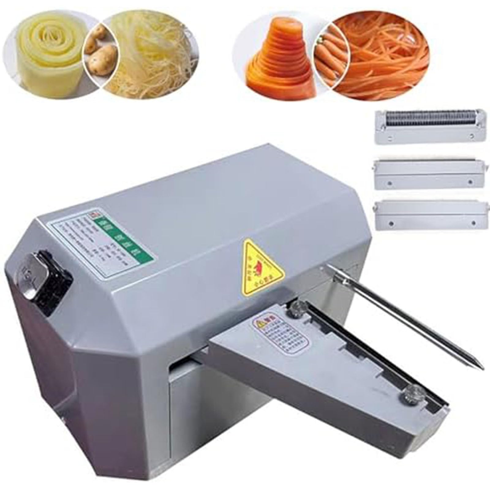 GYKOZY Vegetable Spiral Slicer, spiral shredder, Vegetable Cutters Slicer Shredder, Cut Into Slices Strips Mesh, with 3 Interchangeable Molds for Home and Restaurant Use