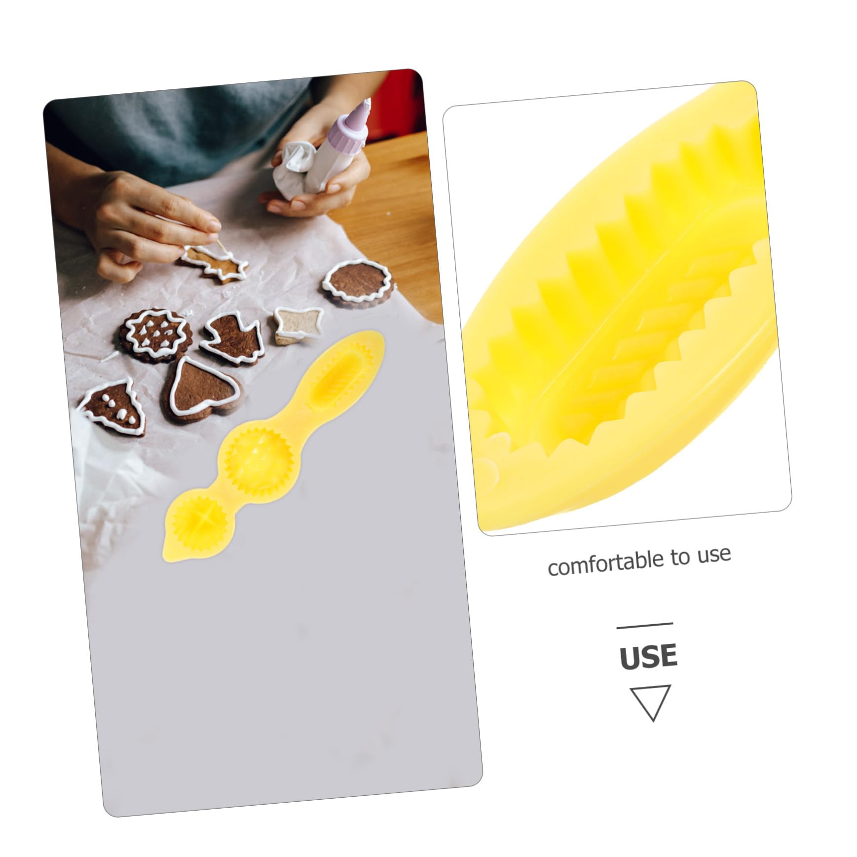 AUTSUPPL Cookie Baking Press Reusable Nonstick Cookie Stamp for Creative Home Baking Easy to Clean Smooth Edges for DIY and Treats
