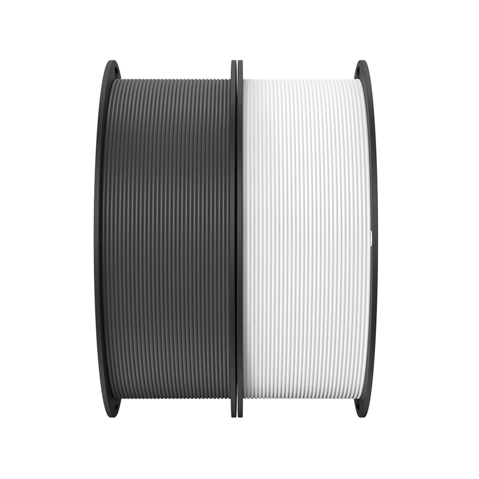 3D Printer Filament, 2 kg PLA-Filament, 1,75 mm, 3D-Drucker, weiß und schwarz, 2 Spulen, passend for die meisten 3D-Drucker