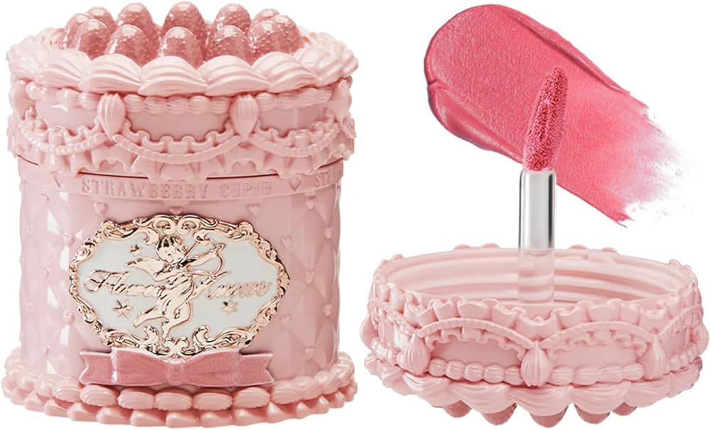 Flower Knows Strawberry Cupid Cake Lip Cream,Velvety-Smooth Matte