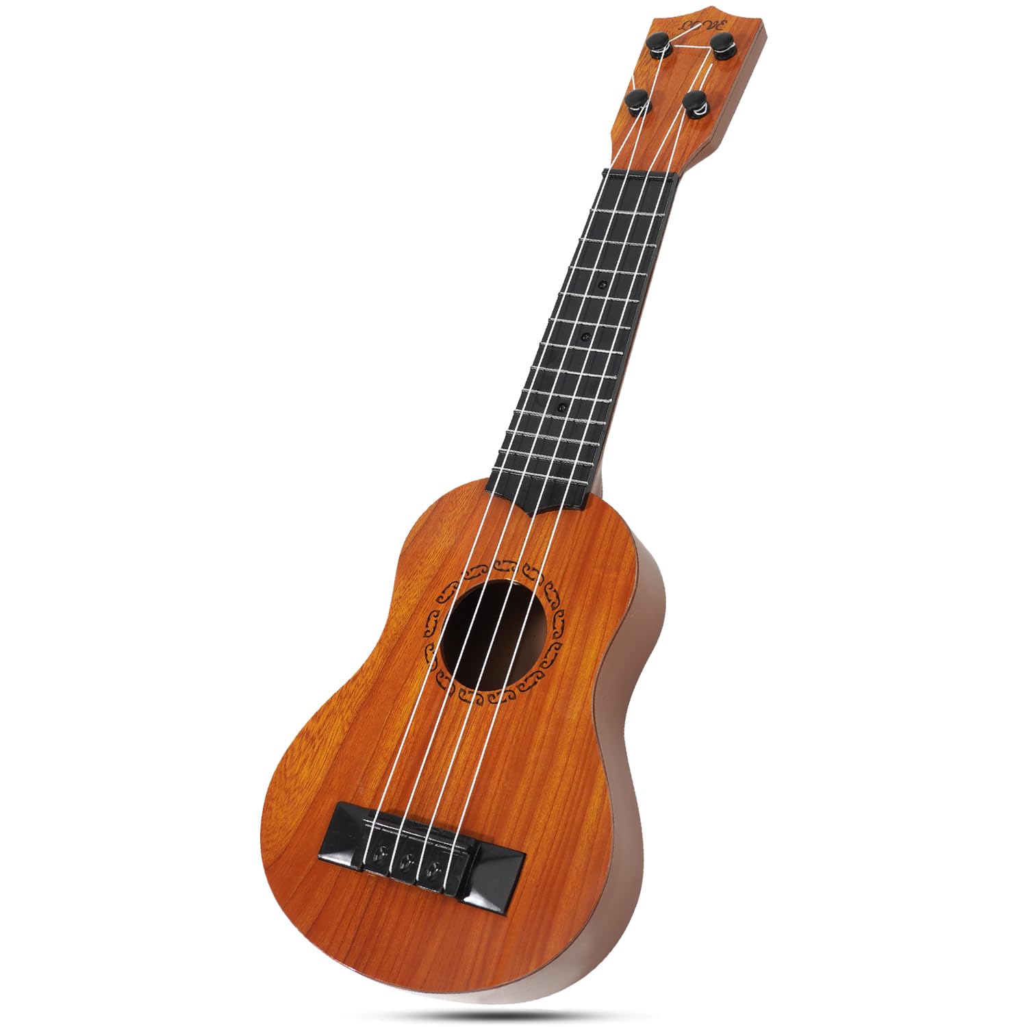 Raimy Kinder-Ukulele, Mini-Gitarre mit Plektren für Kleinkinder, Jungen, Mädchen, 43,2 cm | 4 Saiten Kinder Musikinstrumente, Lernspielzeug, Anfänger Geburtstagsgeschenk, einfaches Strumming und Lernspaß (Burlywood)