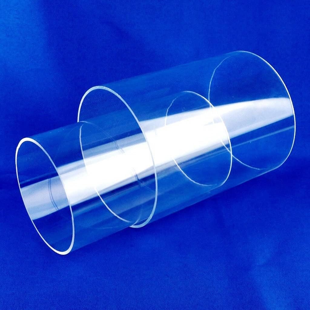 1pcs Transparent Clear Pipe, for Home Decoration Stress Relief Aquarium Fish Tank DIY Accessories Acrylic Pipe 110~160mm (Color : OD150mm, Size : Length 50cm)