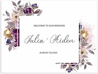 Welcome to Our Wedding Wedding Reception Poster Couple Wedding Engagement Party Sign Custom 18X24 Wedding Sign for Ceremony Wedding Wood Sign Custom Family Name Handmade Party Supply