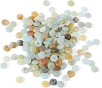 Vista 4 de Cuentas de Piedra de Disco de Yaxaita Natural 4x2mm (0.157x0.079 pulgadas) 160pcs Rondelle Cuentas Sueltas de Piedras Semipreciosas para Diseño
