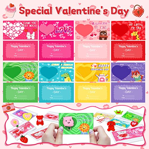 72 Pcs Valentines Day Gifts For Kids, Valentine's Day Squishy Toys Animal Squishy Toys Valentines Party Favors For Kids Stress Relief Fidget Toys Valentines Cards For Kids Classroom Exchange Prizes #TOP2