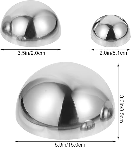 Miniatura 2 de Happyyami Esfera de espejo, esferas de mirar, bola de hemisferio de jardín, bola decorativa hueca media casquillo, globo mirador, media bola