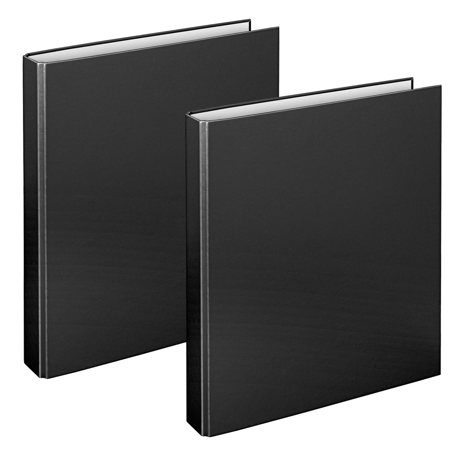 VELOFLEX A114108 Basic Ring Binder DIN A4 Pack of 2 Black Filling Height 25 mm Ring Binder with 2 Ring Mechanism