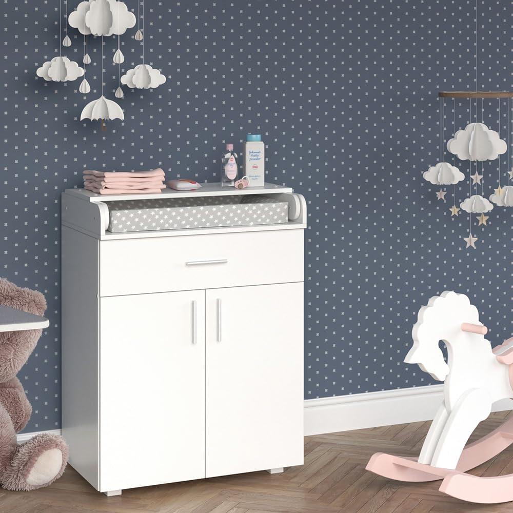 Vicco Mueble cambiador bebé "Lena", Blanco, 75 x 100 cm