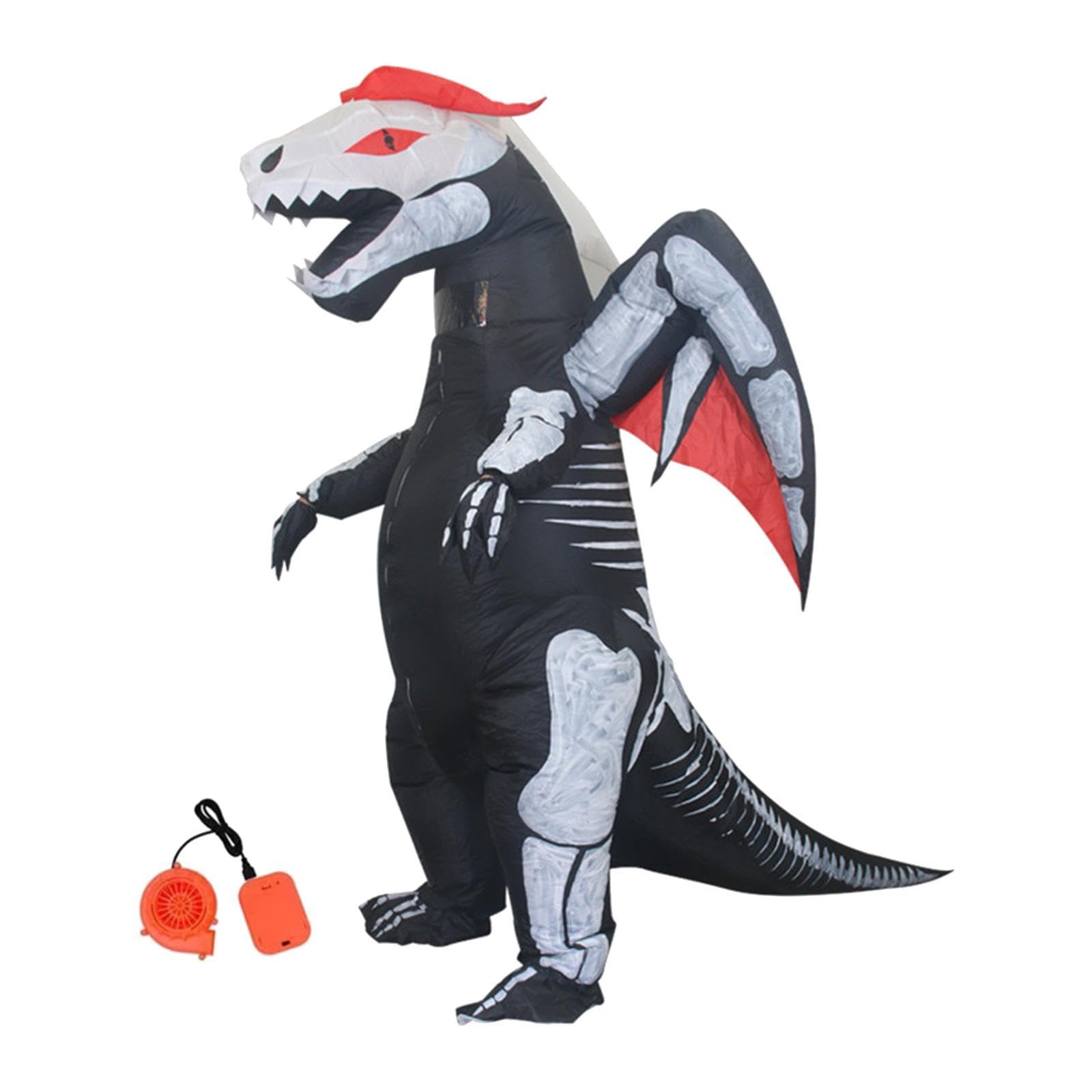 Dinosaurio Disfraz Inflable Traje Dinosaurio Cosplay Ropa Animal Divertida Globo Función Poliéster Ligero Adecuado para Fiestas Temáticas Festivales