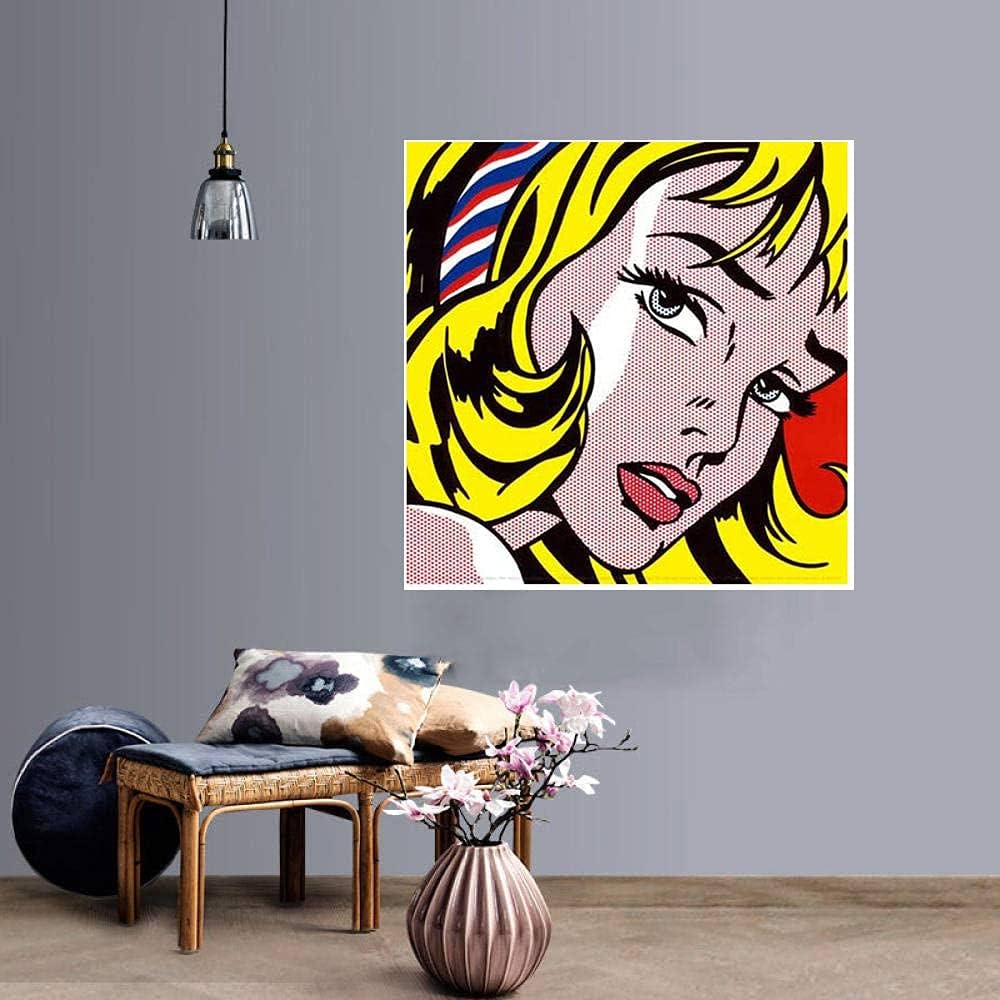 Roy Lichtenstein Painting Pop Art Poster Girl with Hair