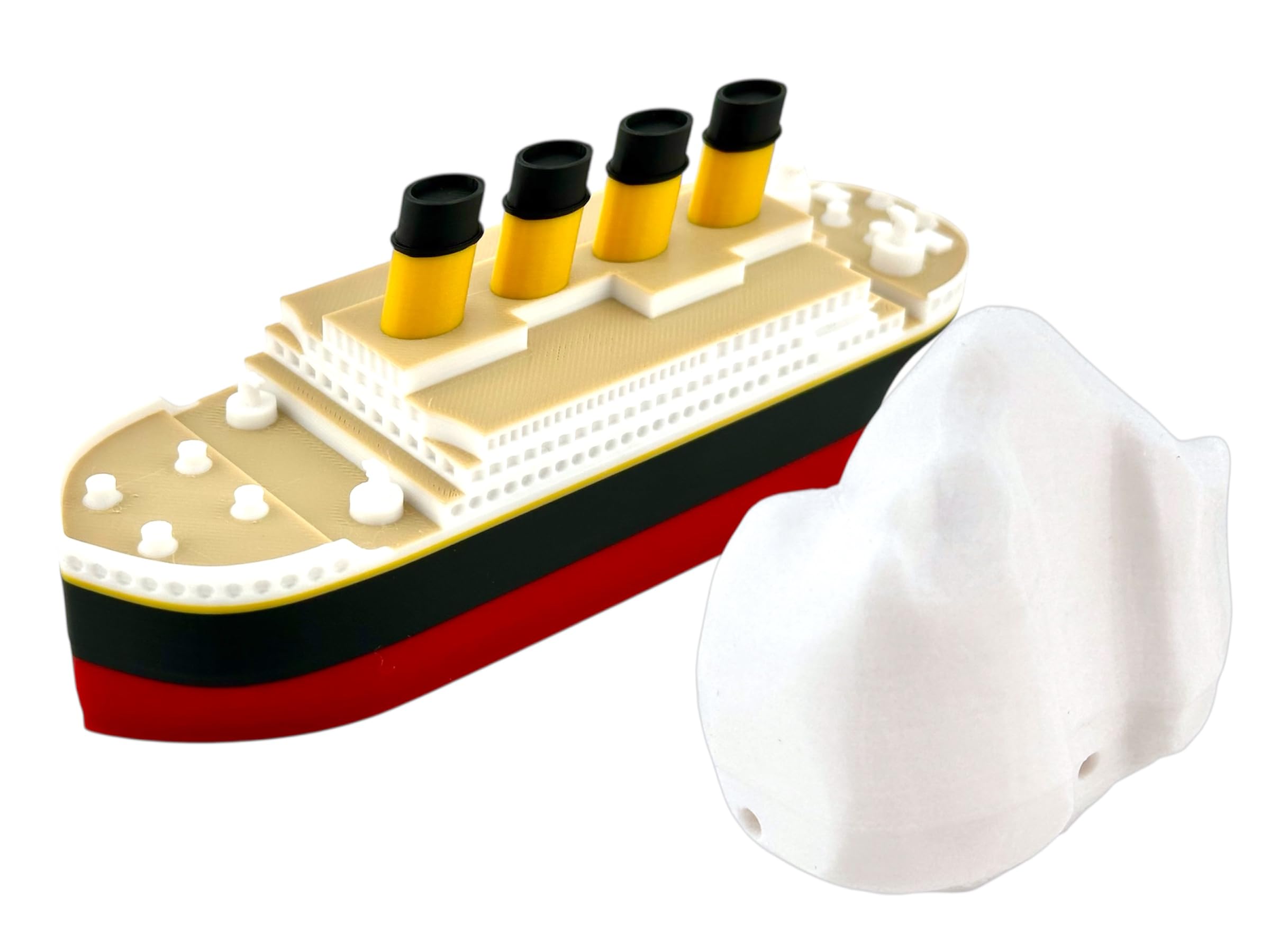 Titanic Toy Gift Set – 6” Floating RMS Titanic with Iceberg | Bath & Pool Toy | Original Tubtastic Design