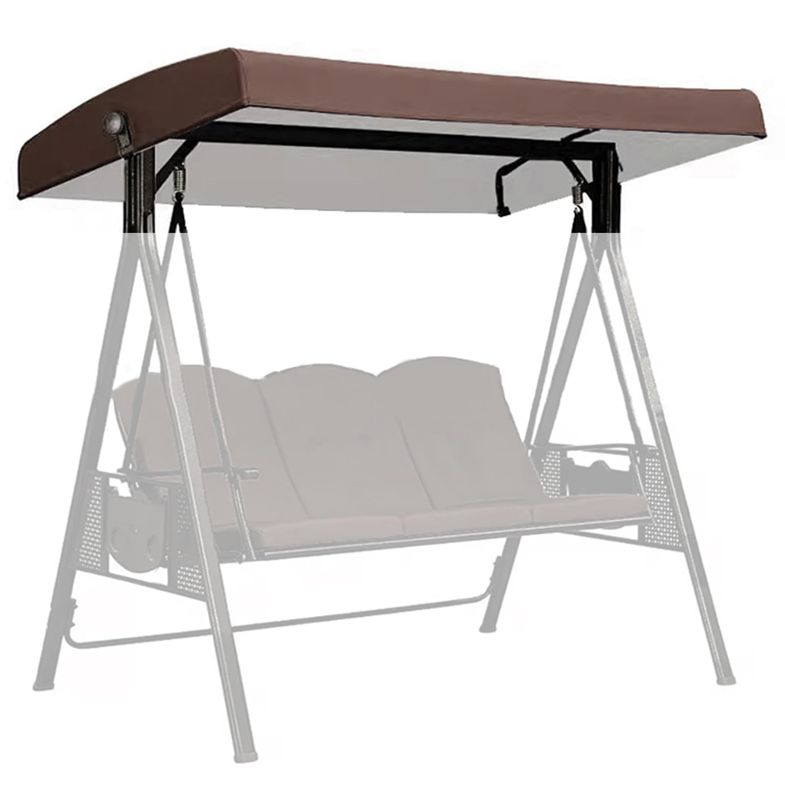 Replacement Canopy for 3-Seater Swing Seat, Durable Outdoor Furniture Cover for Garden Patio, 191 x 120 x 20 cm