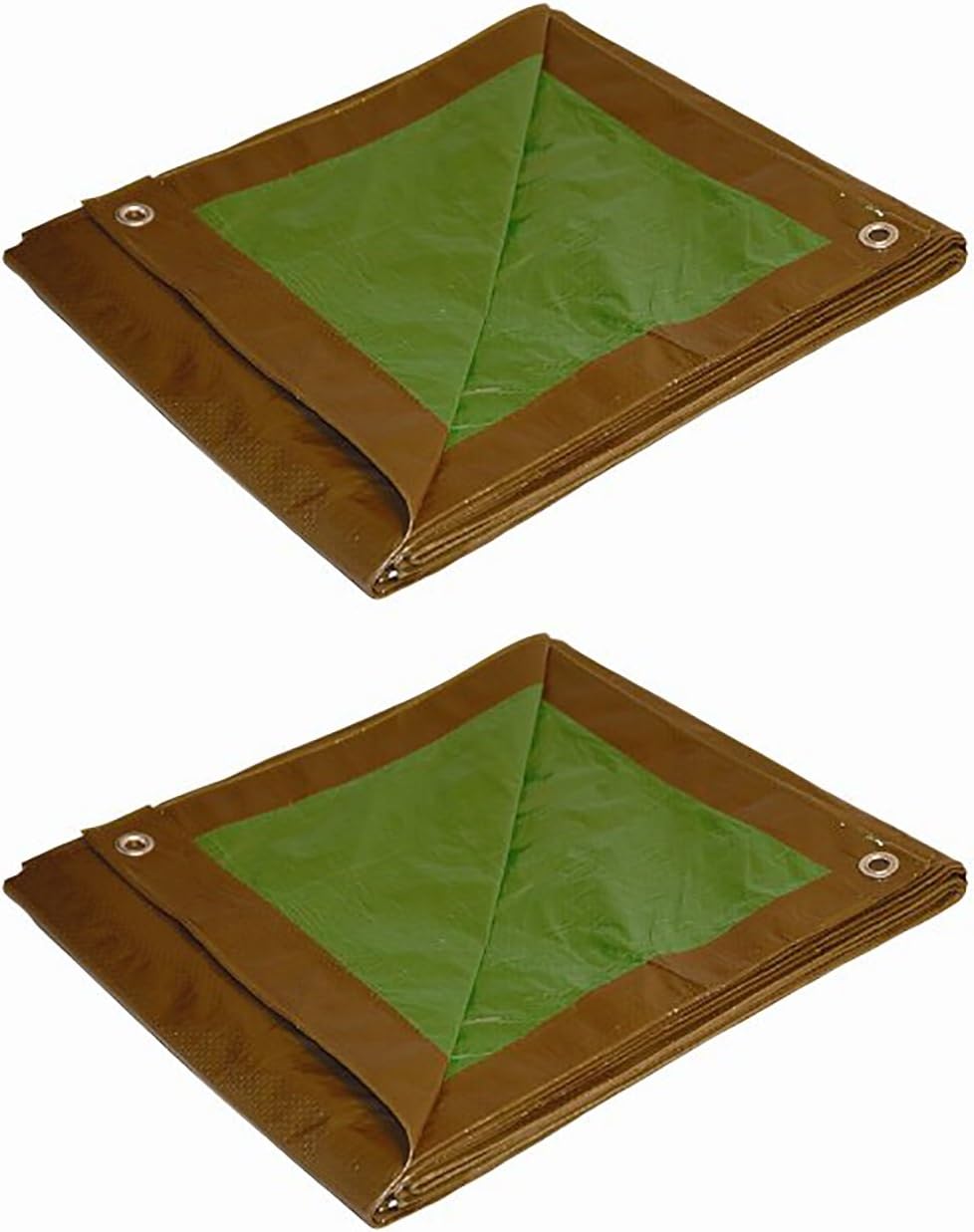 Foremost Dry Top 90057 5 ft x 7 ft Brown/Green Reversible Full Size 5-Mil Poly Tarp - Bulk Pack of 2
