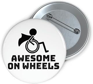 Insignia con botón Pinback para persona con discapacidad, orgullo, grandeza, humorístico, bienestar, cochecito, carrito