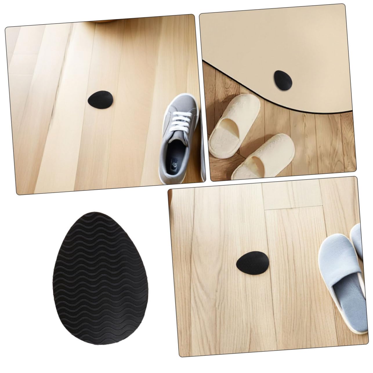 20 Protège-semelles Antidérapantes Silicone Noir pour Talons Hauts Pads Autocollants Antidérapants avec Texture Ondulée pour Protection et Du Bruit