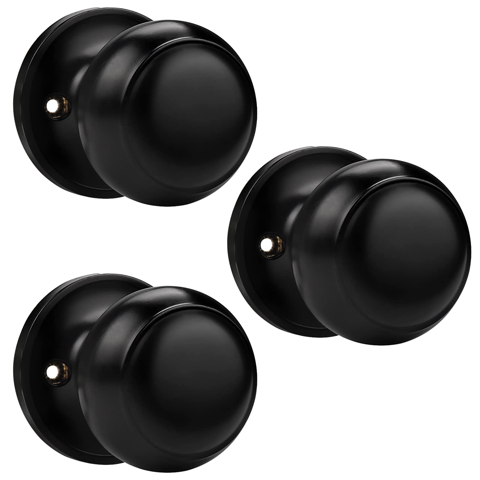 Black Dummy Door Knobs - 4 Pack -12