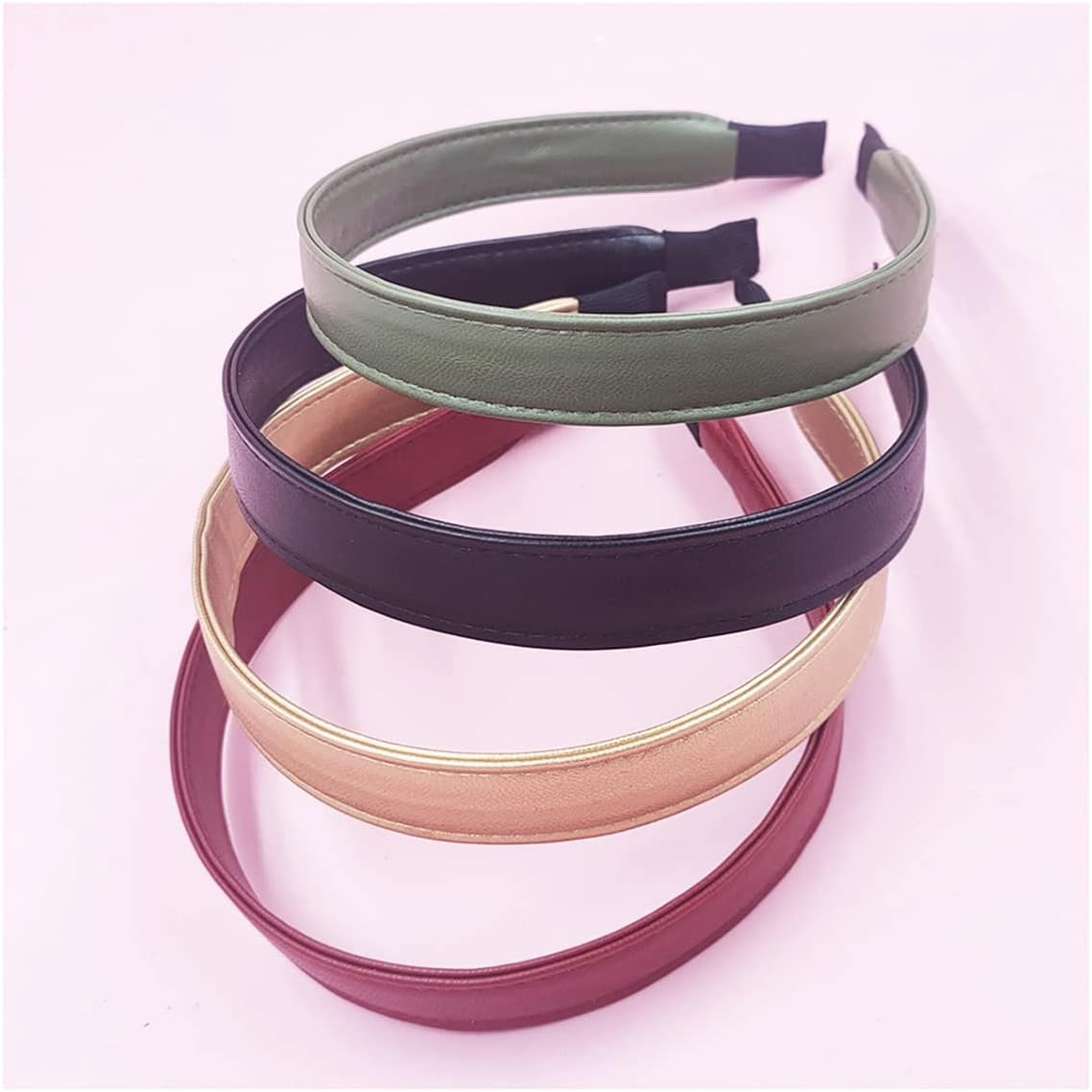 Lvyeer Leather Headband for Women Fashion Headband for Women Wide Headbnad Hairband Head Band Hair Accessory (4 color-B)