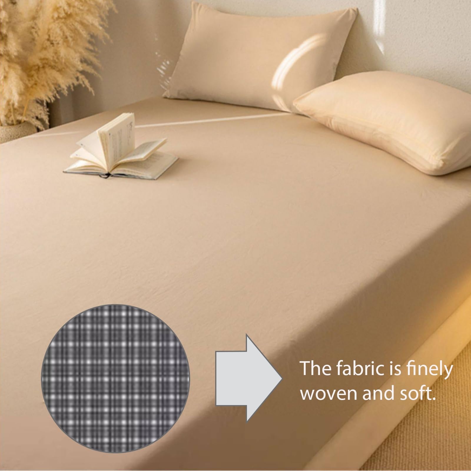 Sábana Bajera elástica, de algodón Cepillado de Color Liso, Funda para colchón de muelles, Ideal para hoteles y alojamientos turísticos(Green,120x200cm/47.2 * 78.7in)