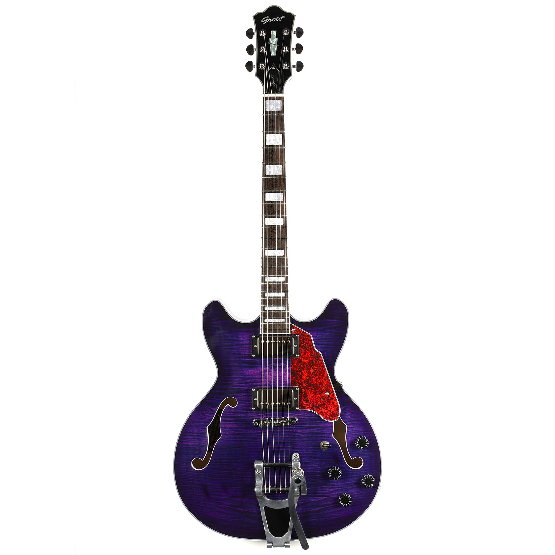 Amazon | GROTE 335 style Jazz Electric Guitar with Bigsby Semi 